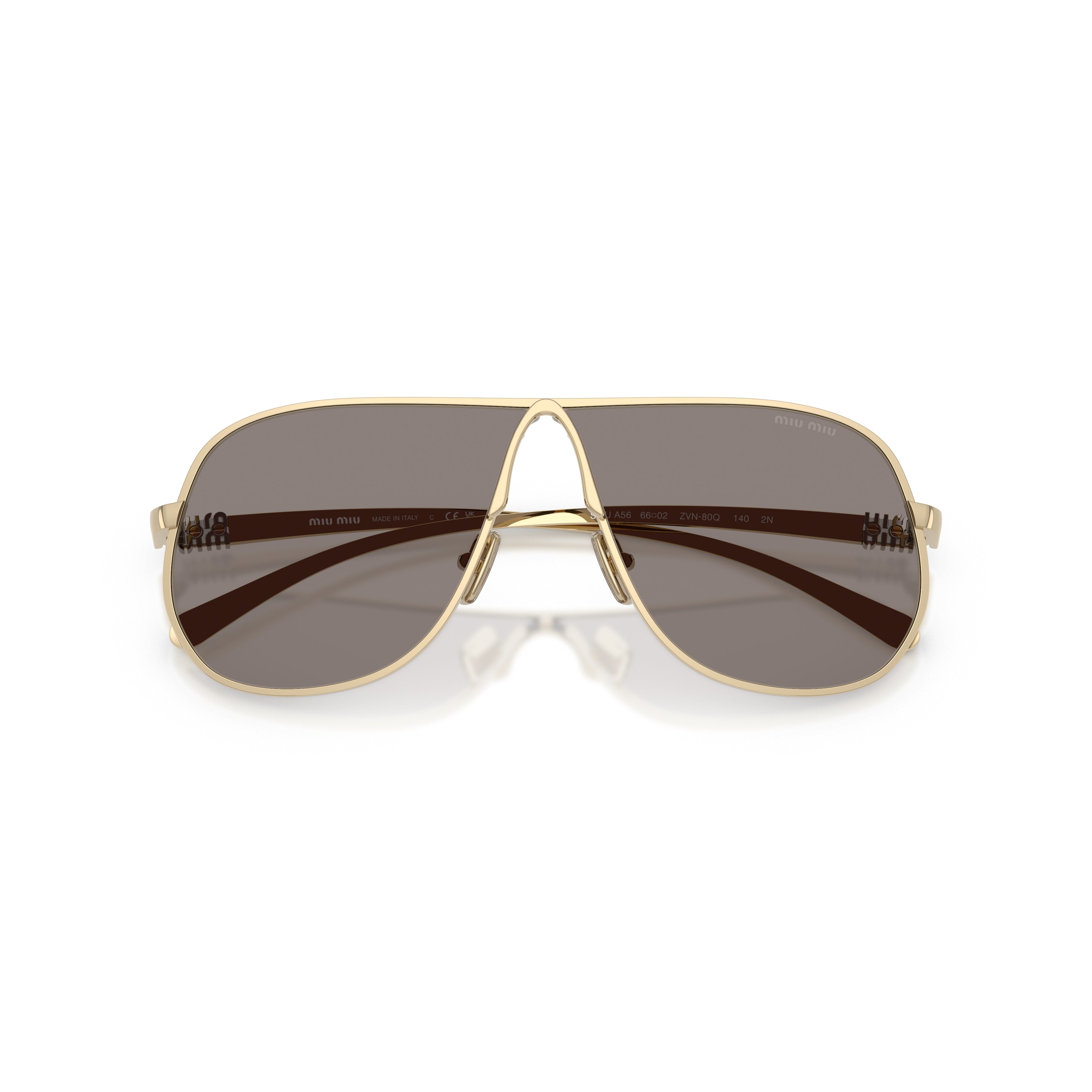 0mu A56s Gold Aviator Sunglasses