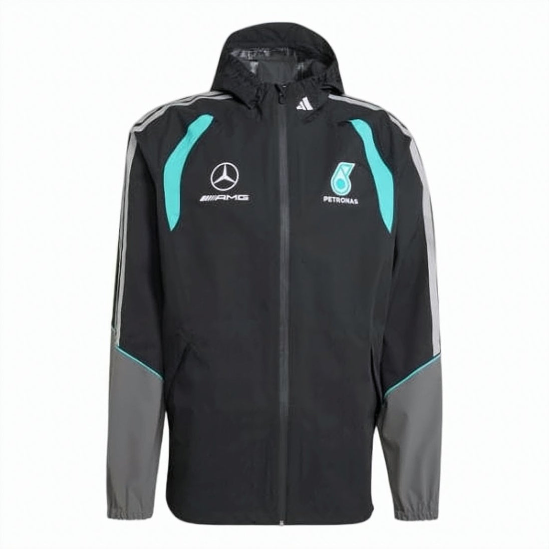 Sporty Black and Grey Casual Jacket