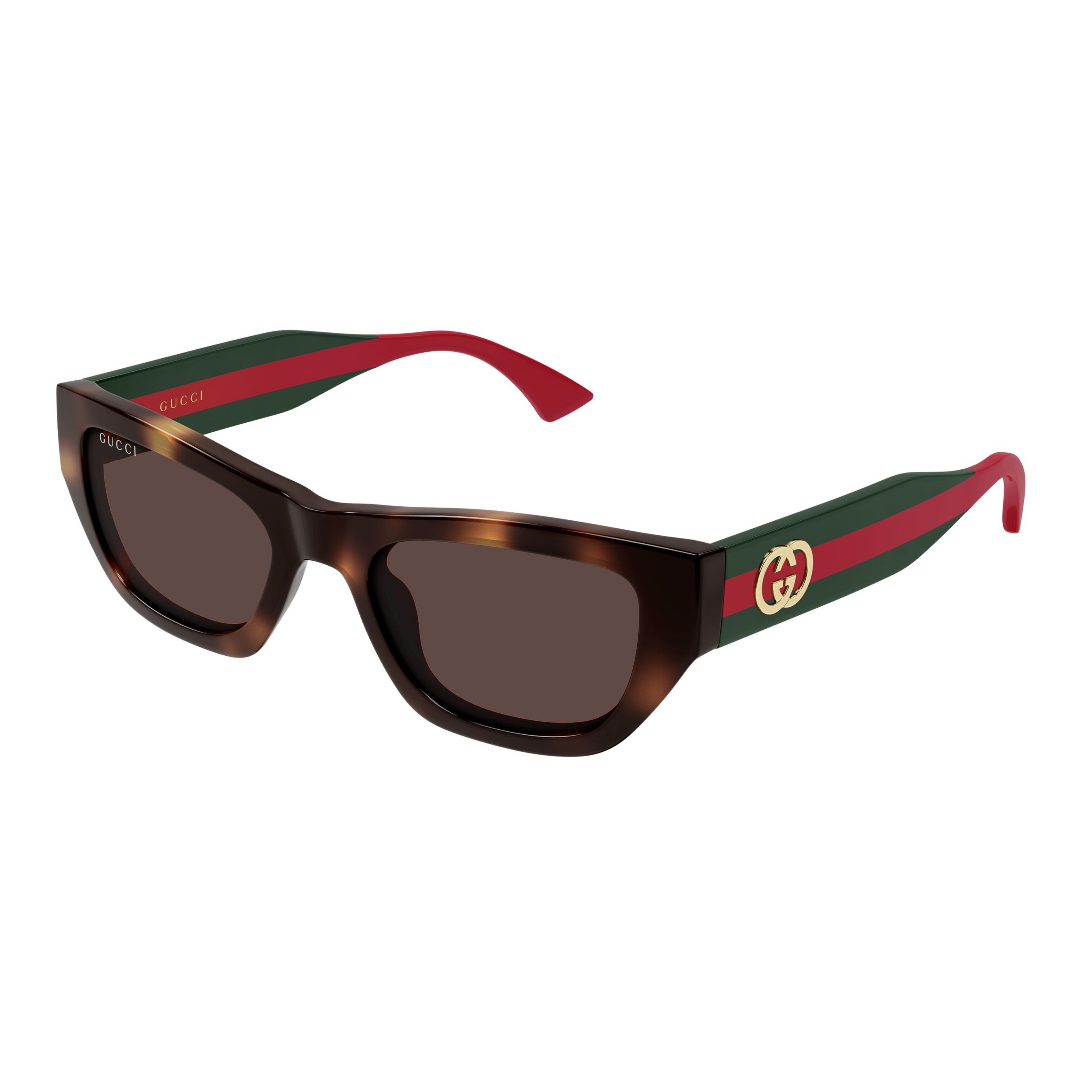 Gg2116s Bold Rectangular Tortoiseshell Sunglasses
