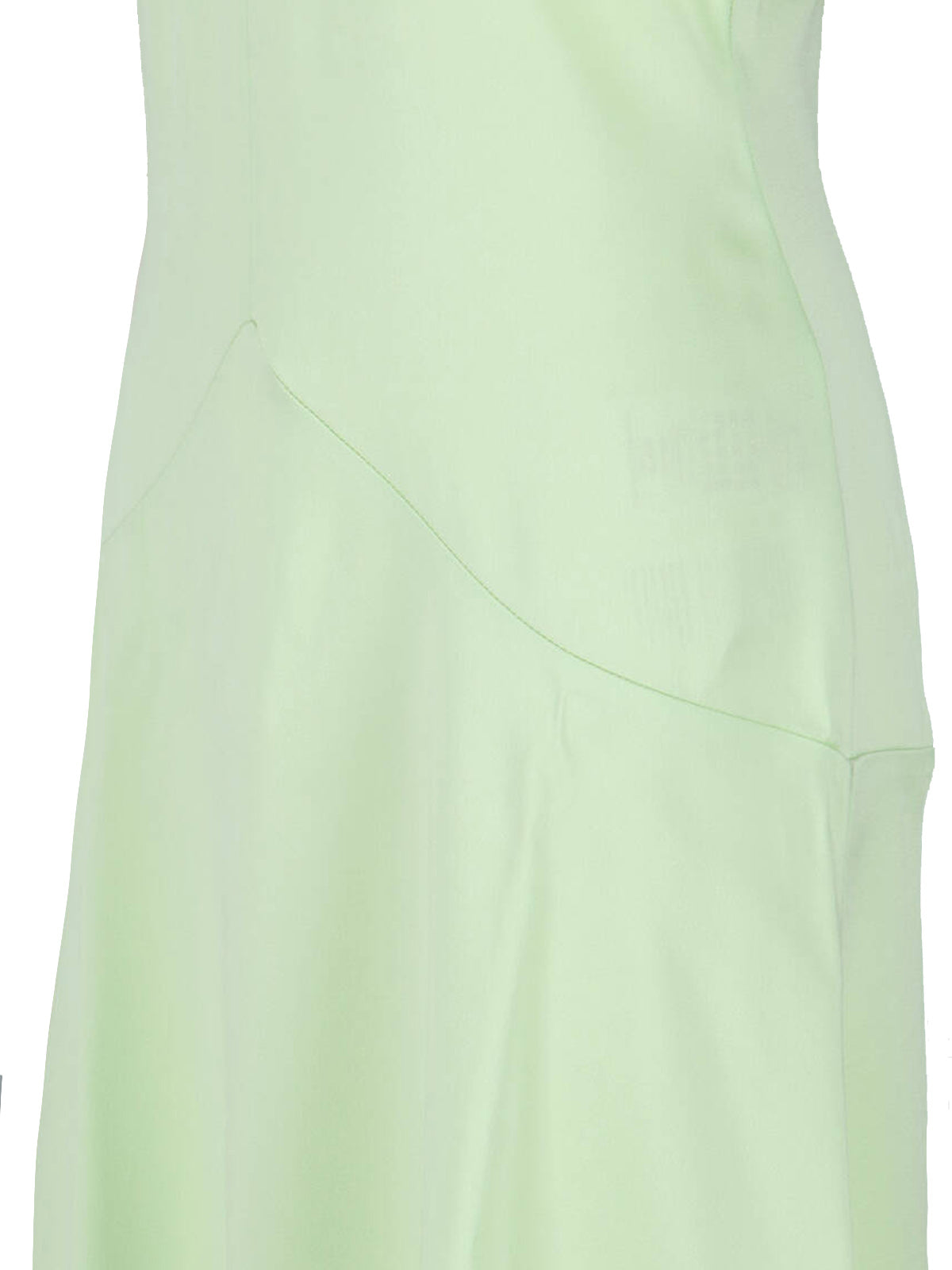 Green Asymmetrical Viscose Blend Midi Dress