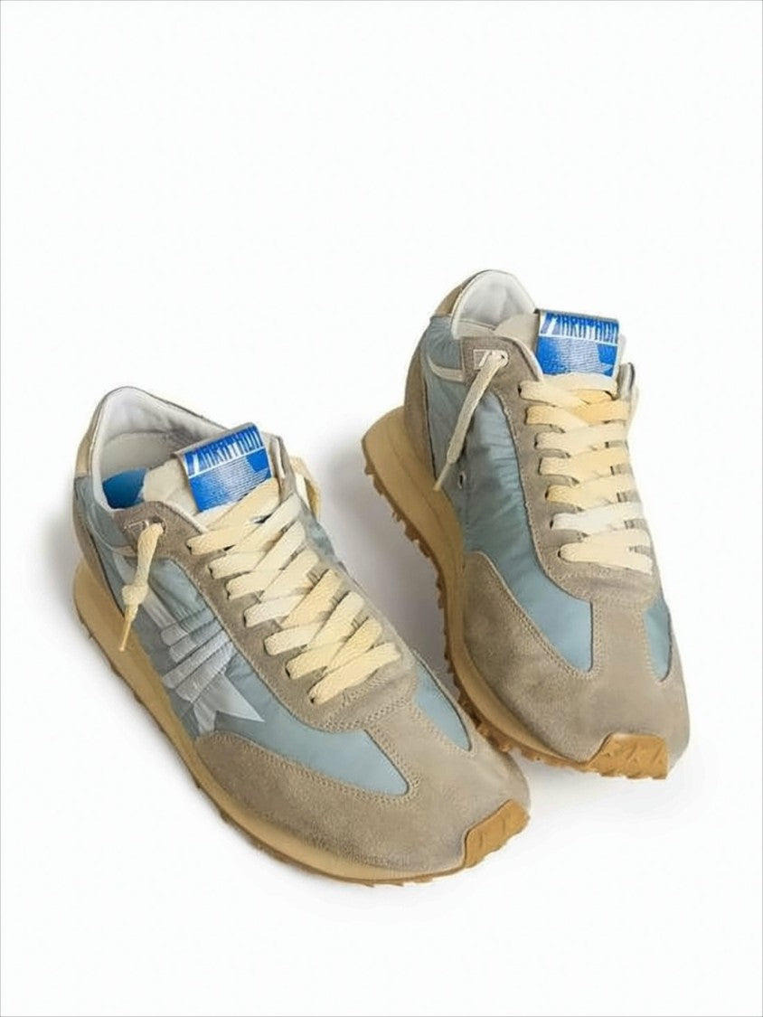 Retro-Inspired Sneakers with Suede and Nylon Detailing