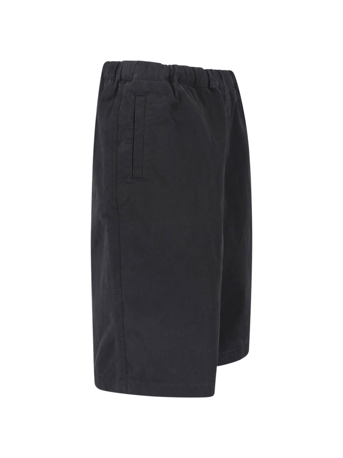 Black Relaxed Fit Adjustable Shorts