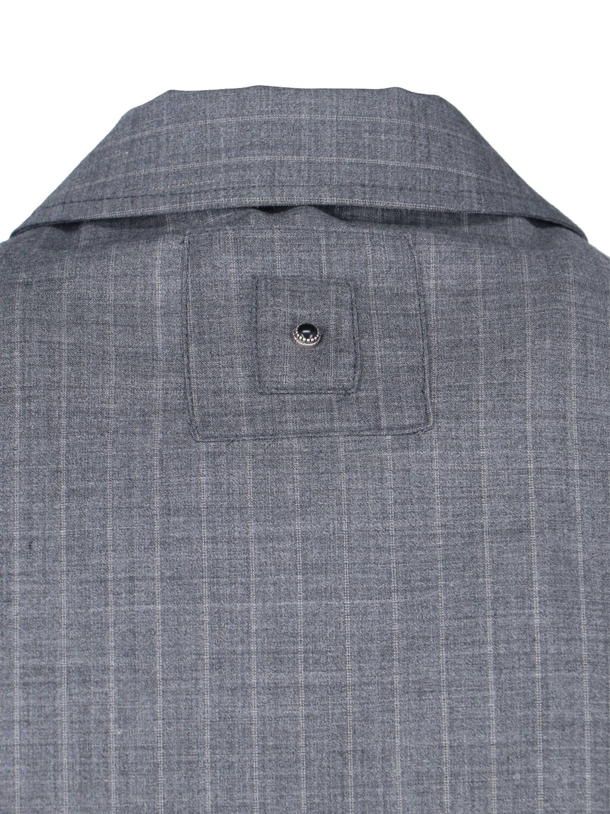 Grey Pinstripe Virgin Wool Blend Jacket