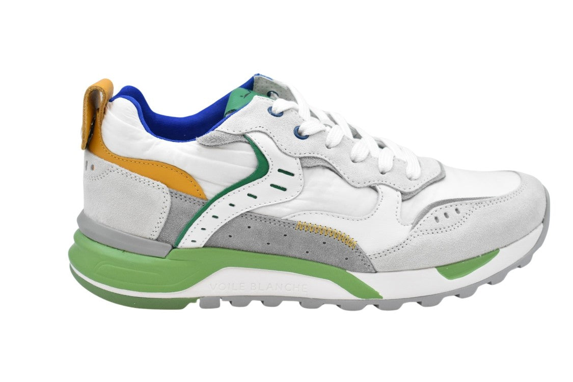 Blue Green Ochre Suede Blend Sneakers