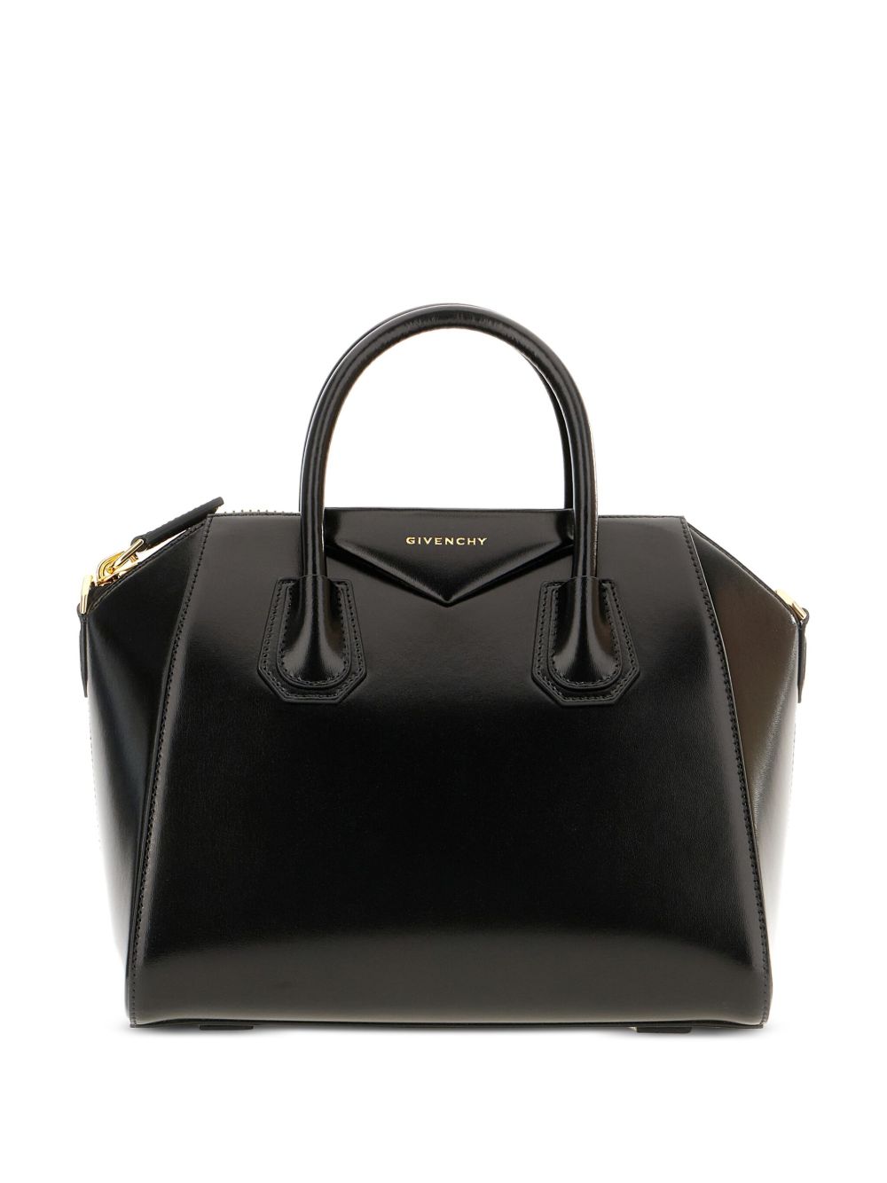 Trapezoidal Handbag with Glossy Silk