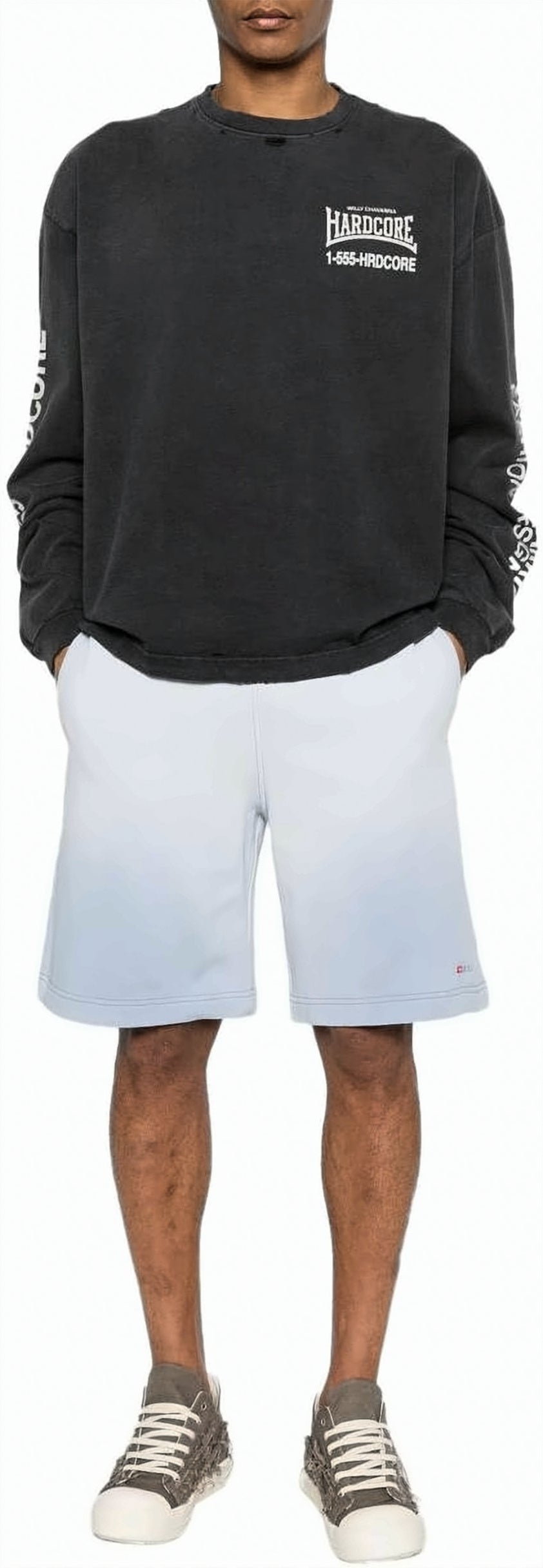 Blue Gradient Blue Spandex Training Shorts