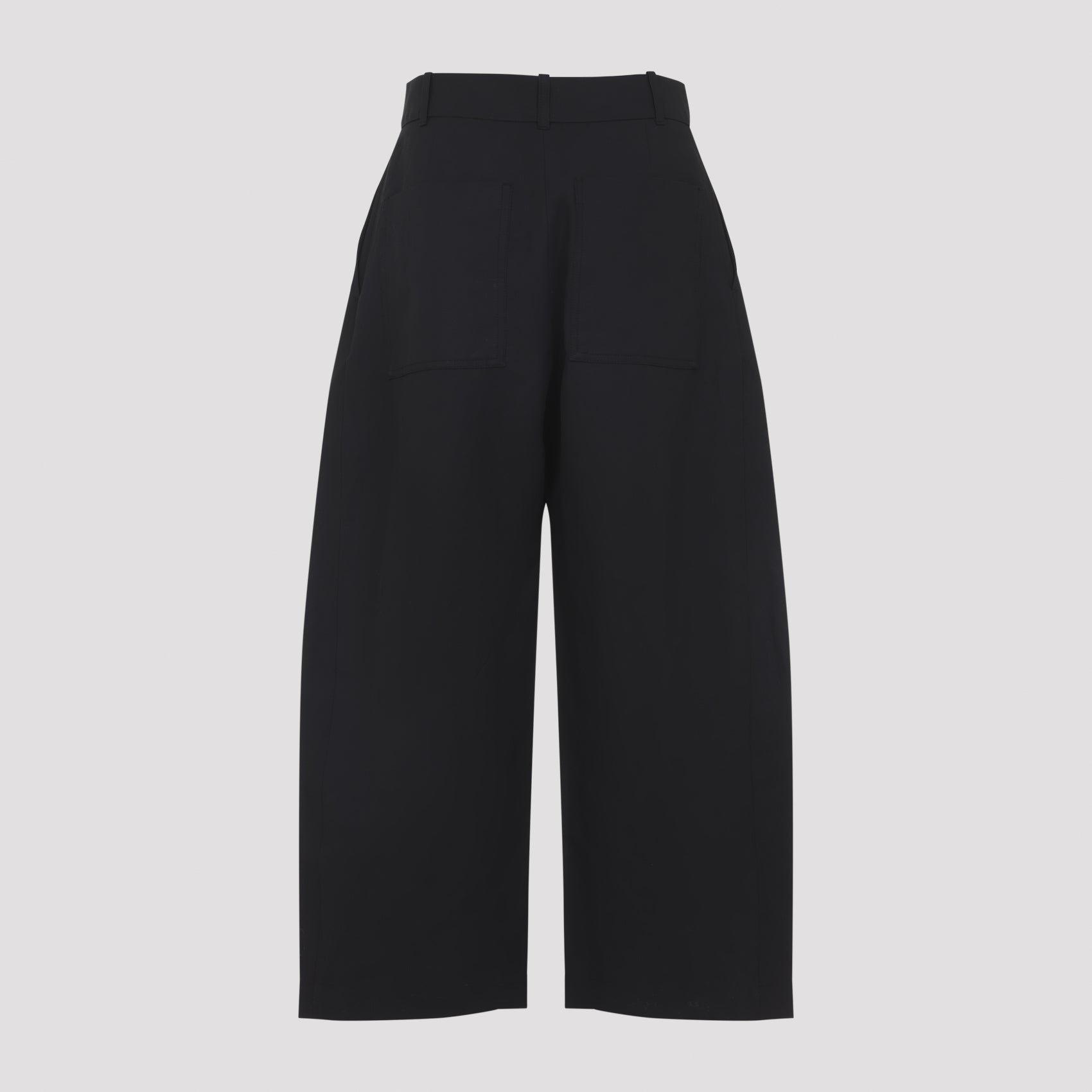 Cropped Wide-Leg Trousers With High Waist