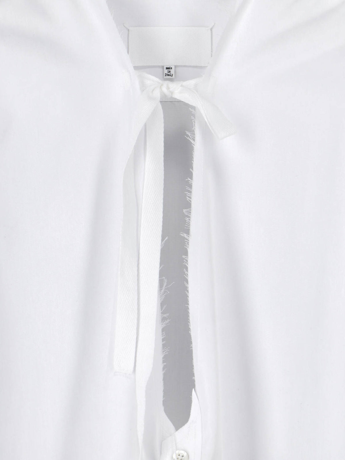 White Poplin Front Tie Mini Dress