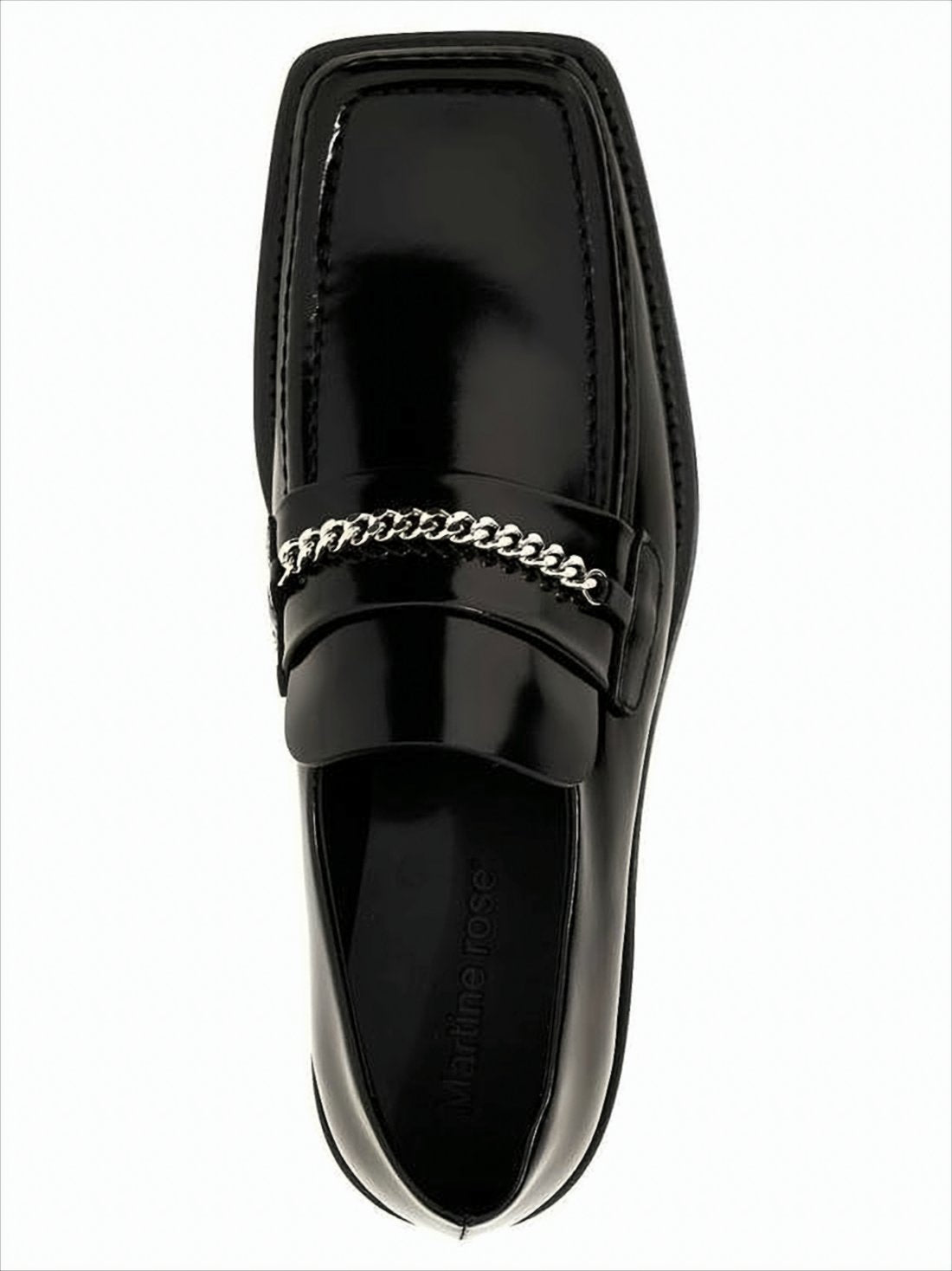 Sleek Polished Leather Loafers with Square Toe