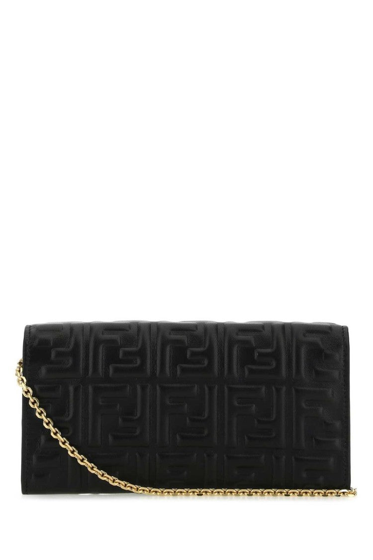 Quilted Black Leather Shoulder Bag