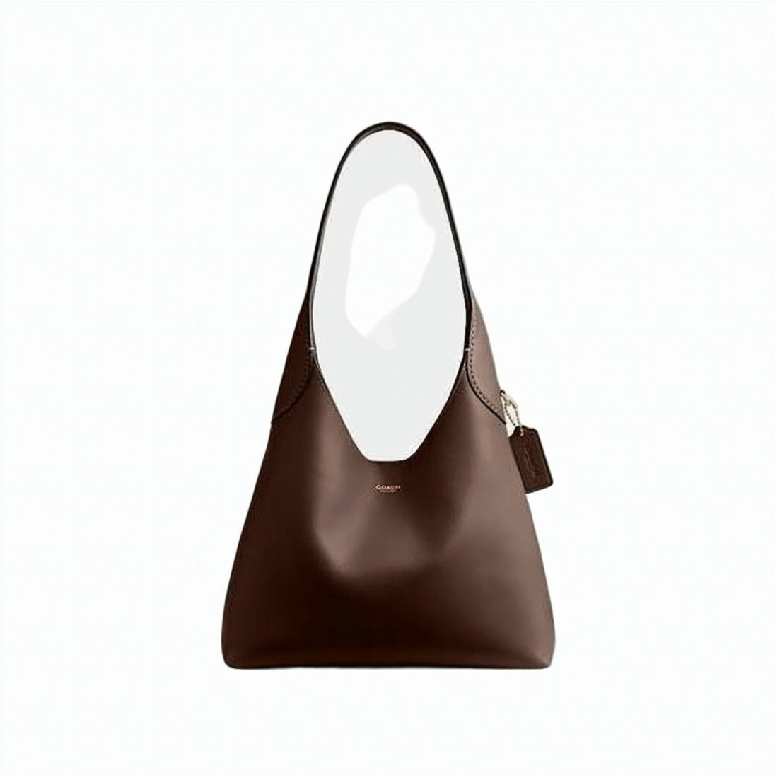 Smooth Brown Cowhide Leather Shoulder Bag