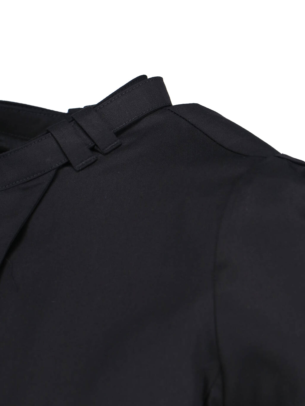 Black Lyocell Midi Shirt Dress