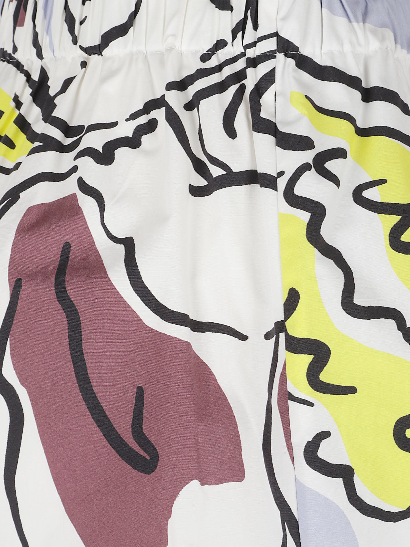Cherub-Print Cotton Shorts With Relaxed Fit