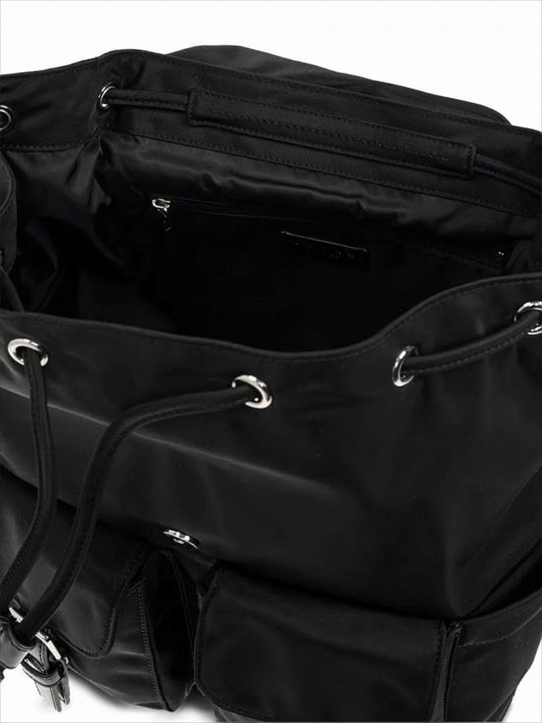 Nylon Flap Top Backpack with Buckle Closure