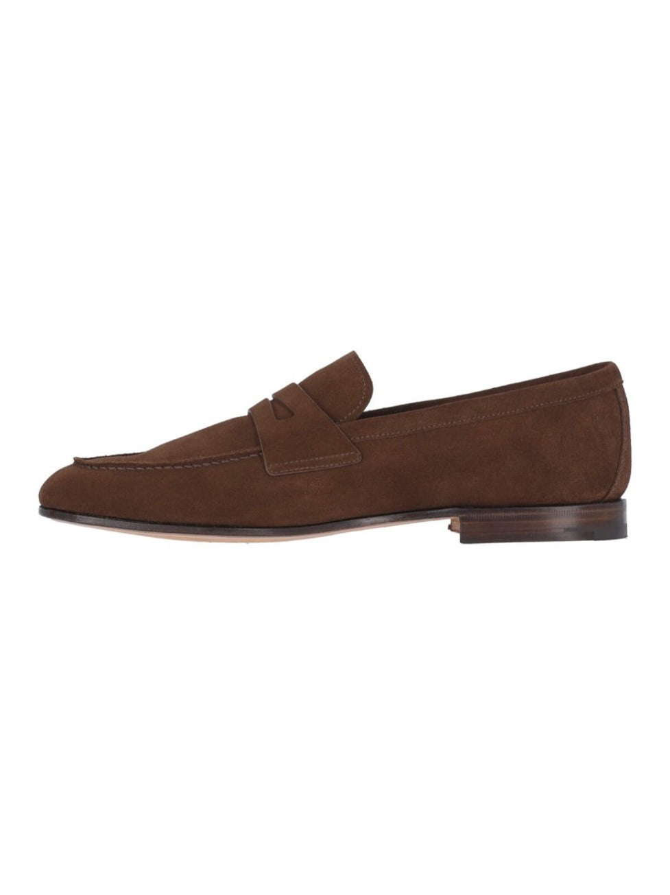 Brown Suede Slip-On Moccasins