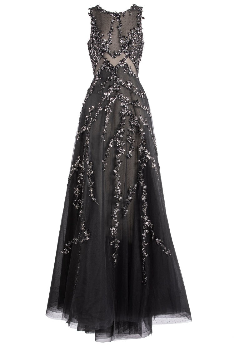 Tulle Dress With Beading