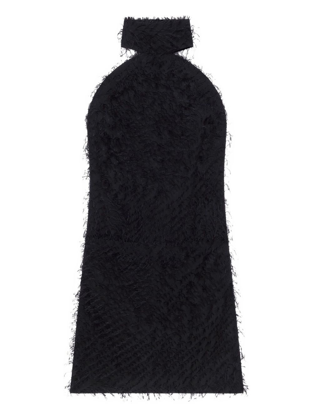 Fringed Black Mini Dress