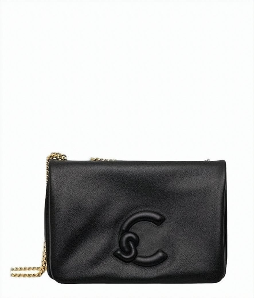 Structured Black Leather Handbag