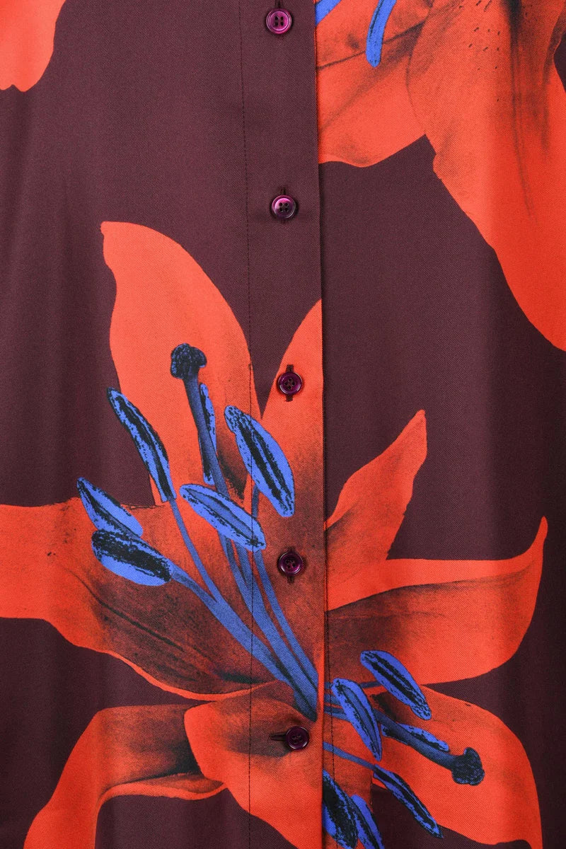 Silk Shirt - Bordeaux/Red