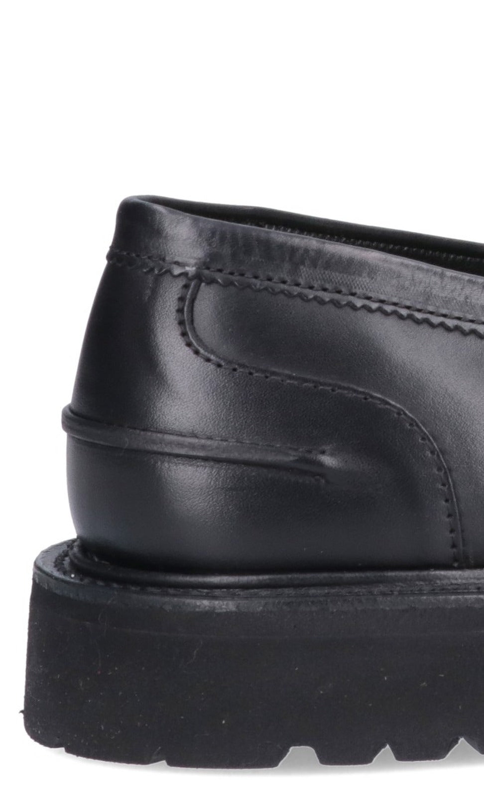 Sleek Leather Penny Loafers With Sturdy Rubber Sole