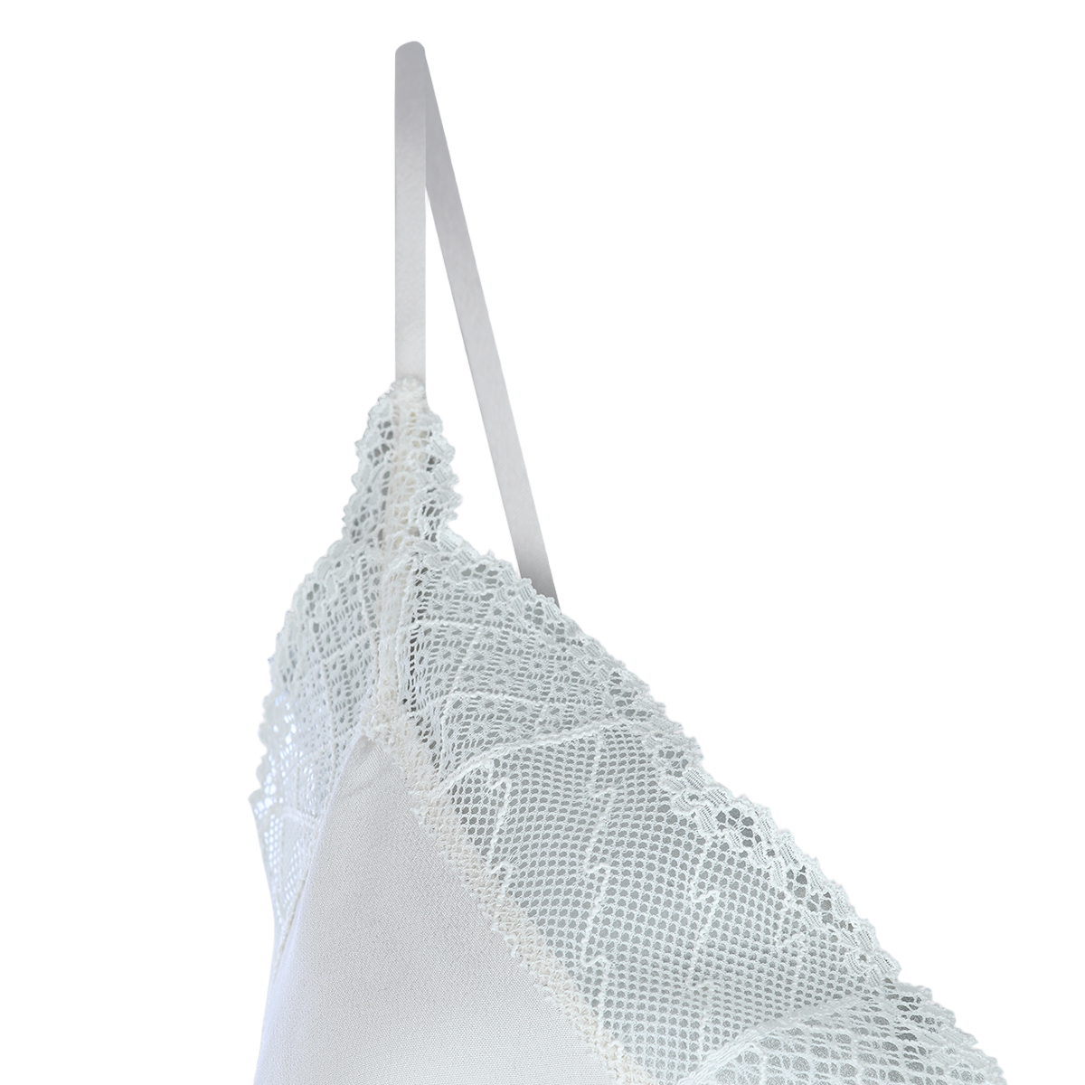 Delicate White Camisole with Lace Trim