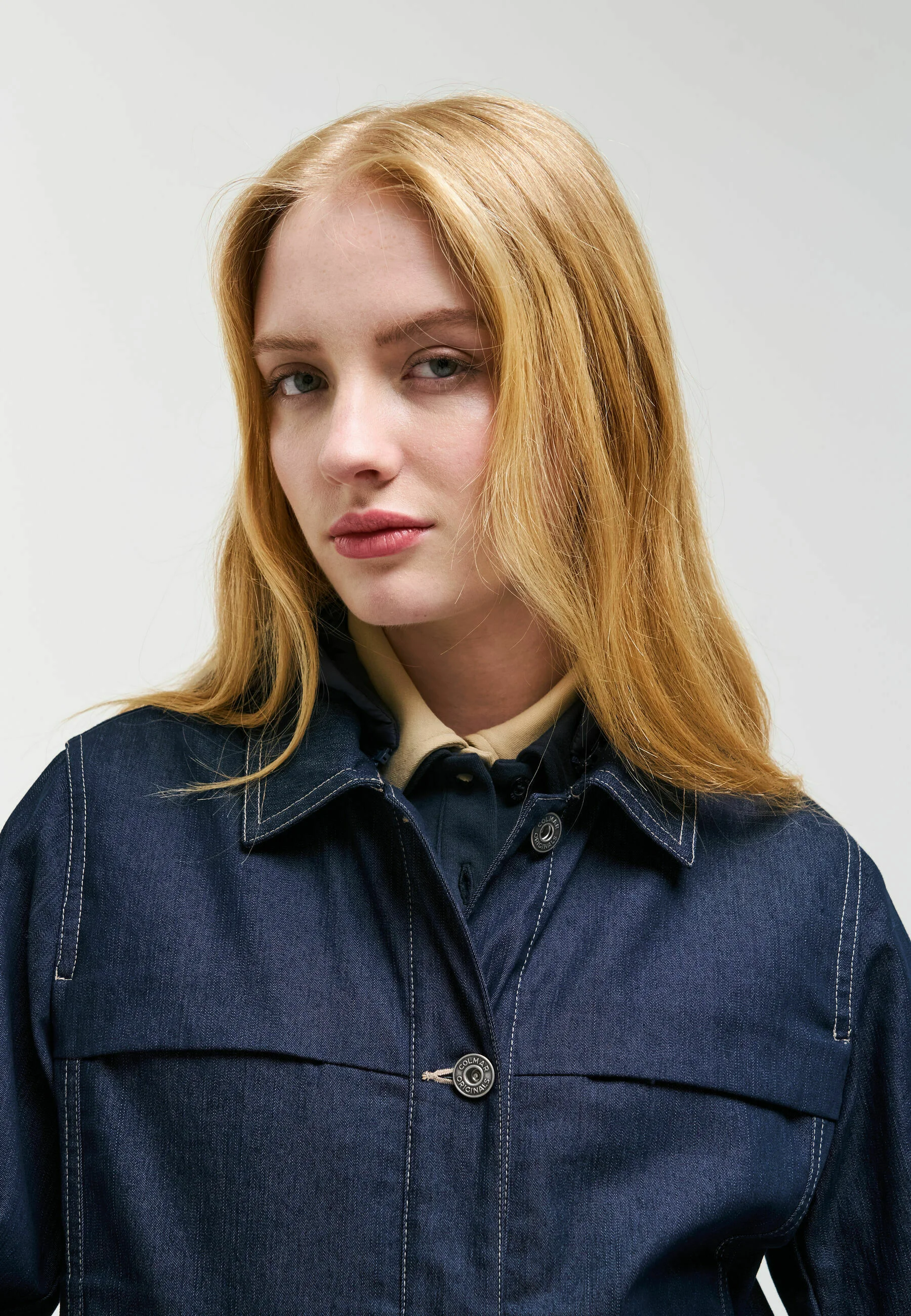 Navy Blue Hooded Denim Jacket