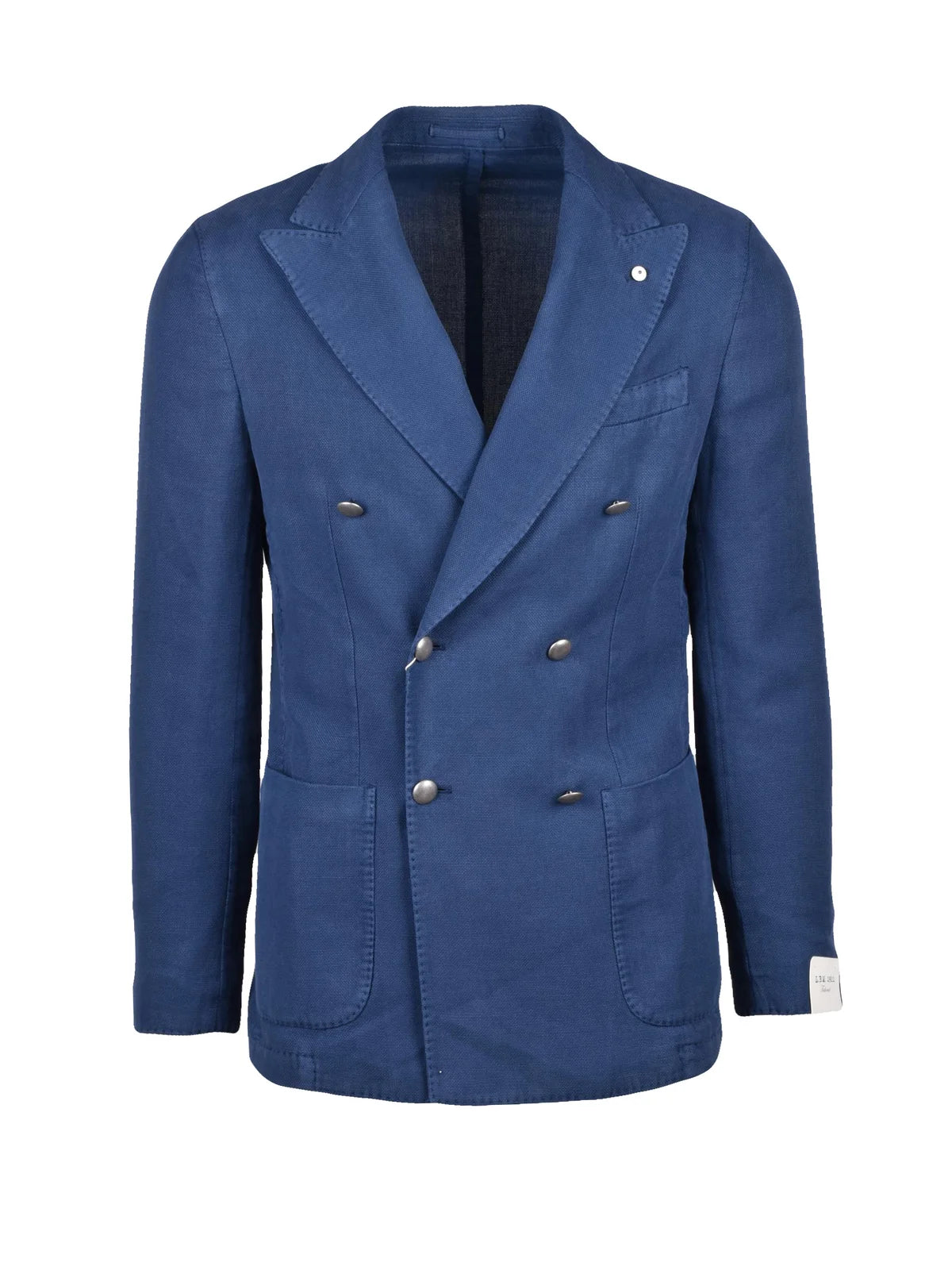 Multicolor Cotton Ramie Double-Breasted Blazer