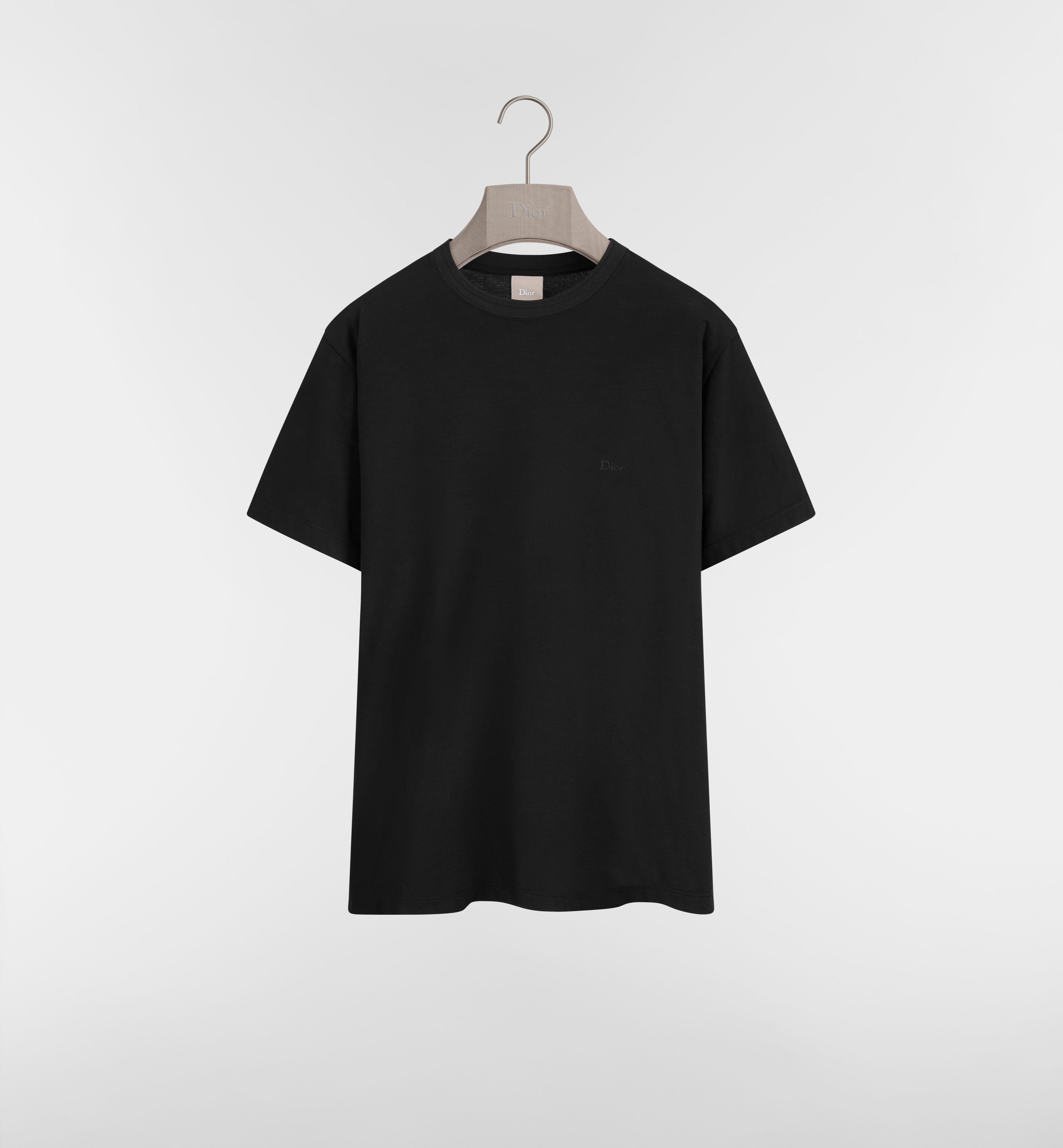 Short-Sleeve Crew Neck Top With Subtle Embroidered Logo