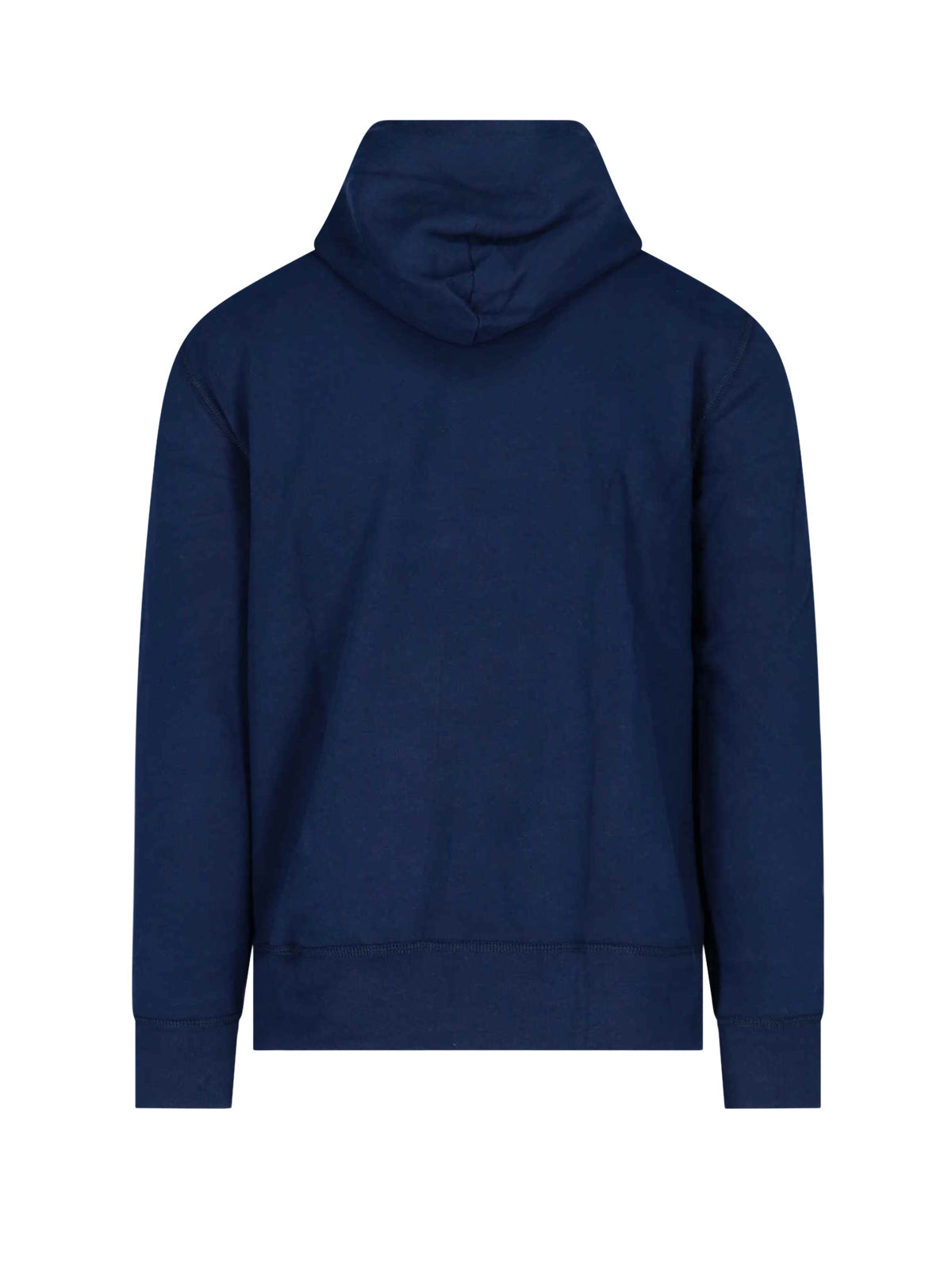Hoodie, In Blue Cotton Blend, Navy Tone