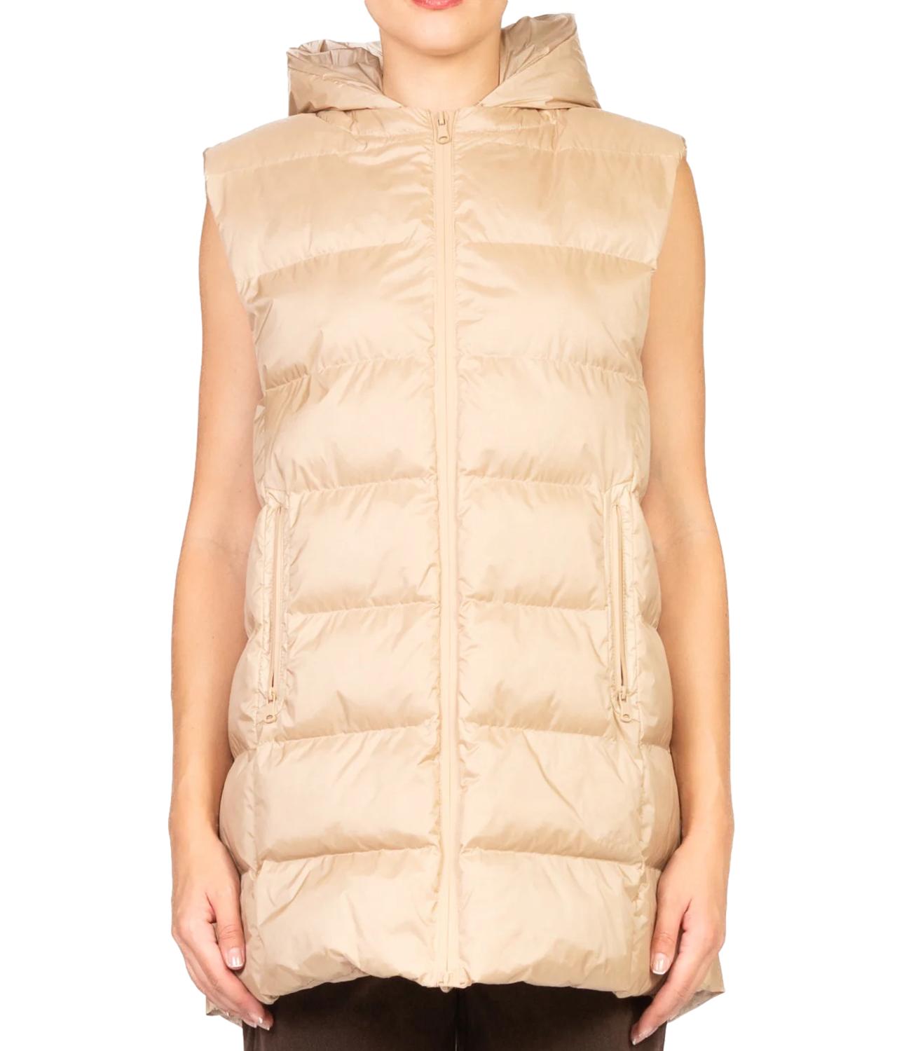 Sleeveless Padded Vest With Hood