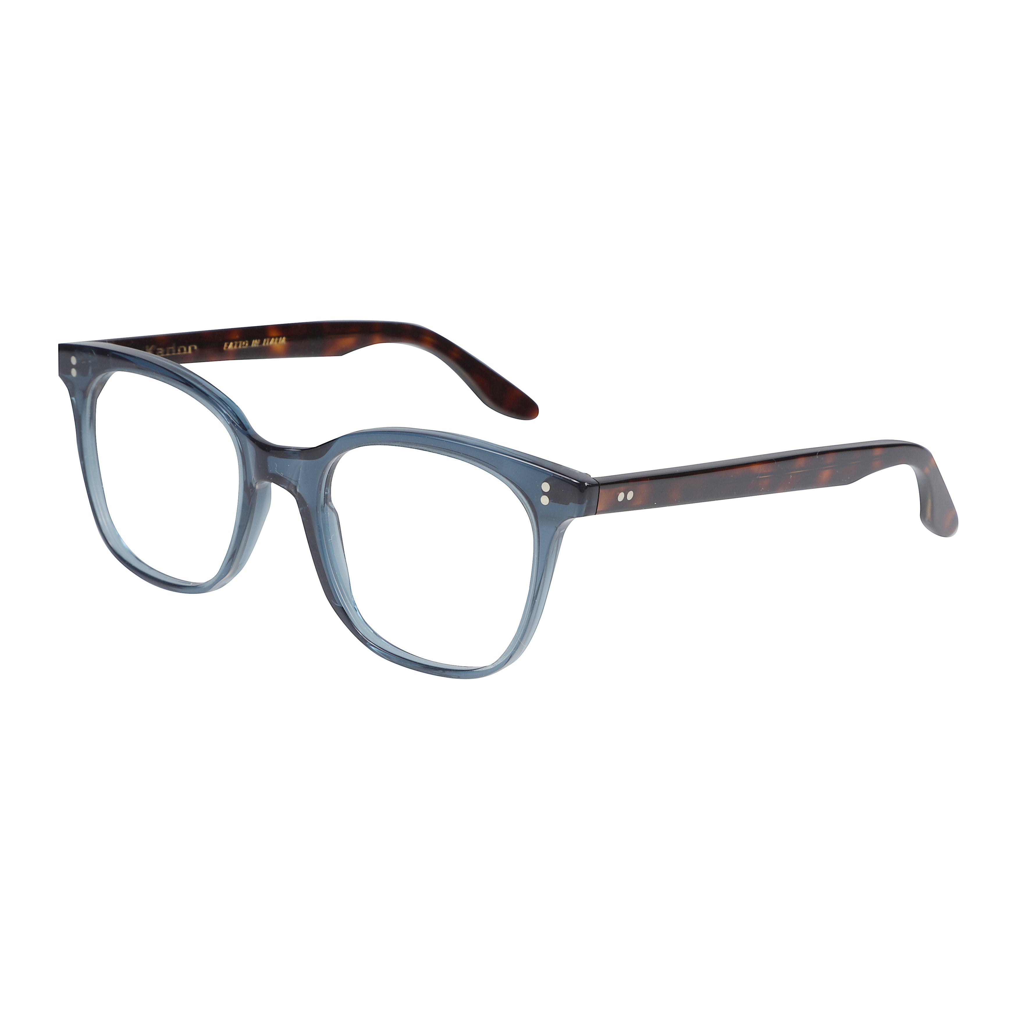 Cooper Small Translucent Blue Square Frame Eyeglasses