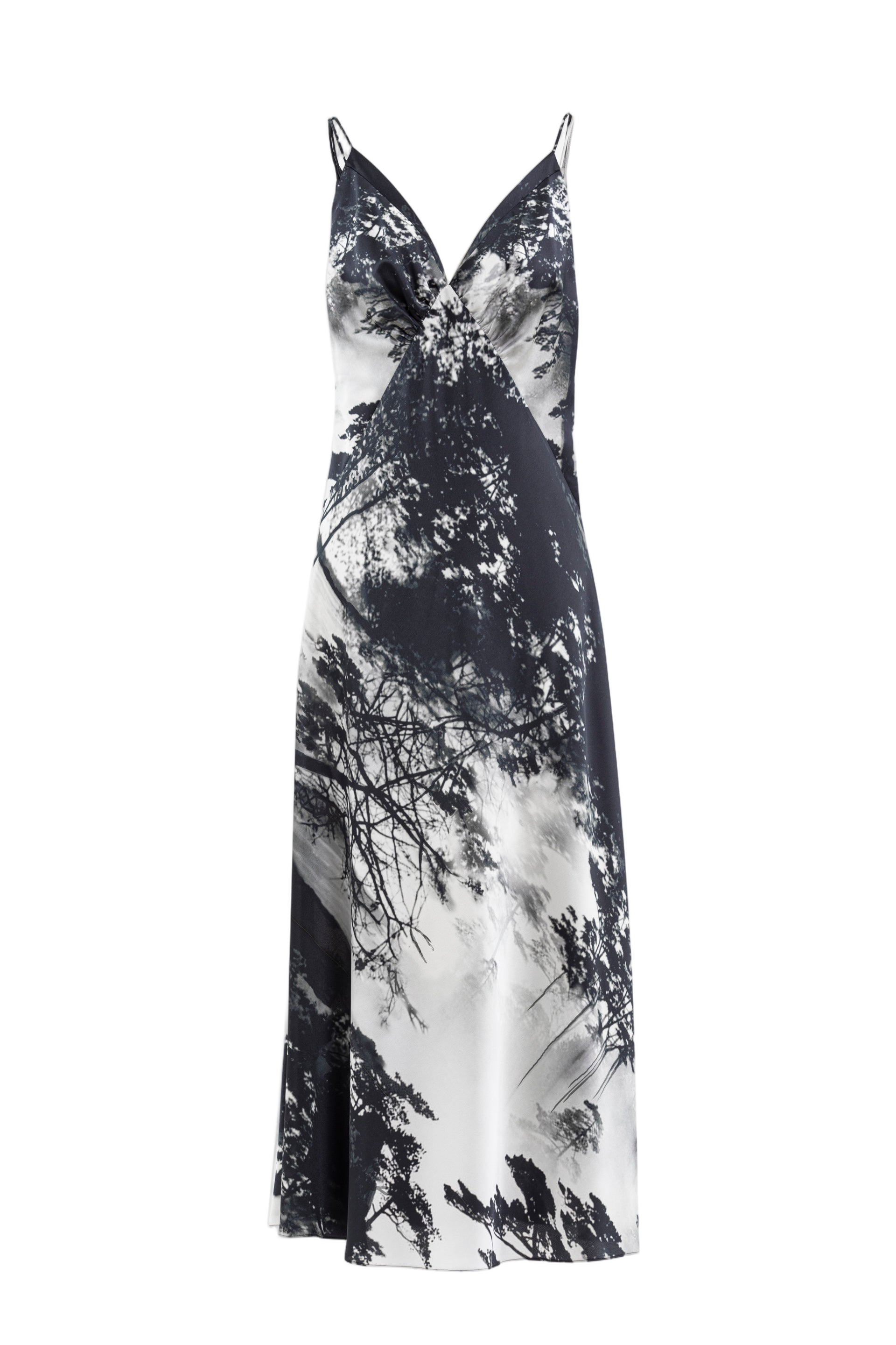 Vibrant Printed Midi Dress with Flattering V Neckline