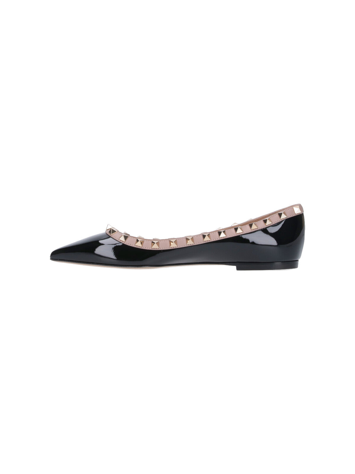 'Rockstud' Ballerines – Black & Pink