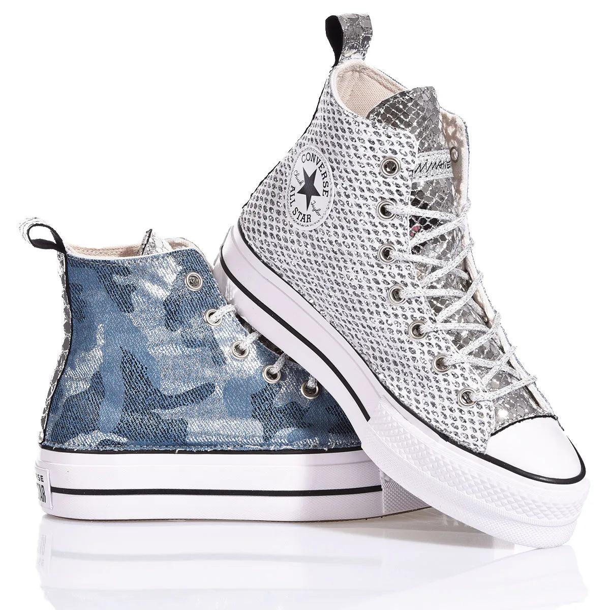 Platform Denim Camo Sneakers