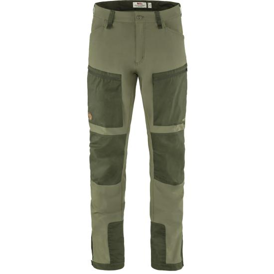 Multi-Tone Straight Pants With Reinforced Patches