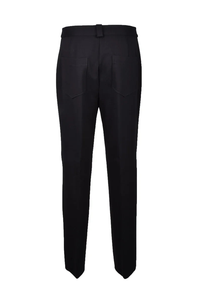 Straight Leg Trousers and Tailored Fit