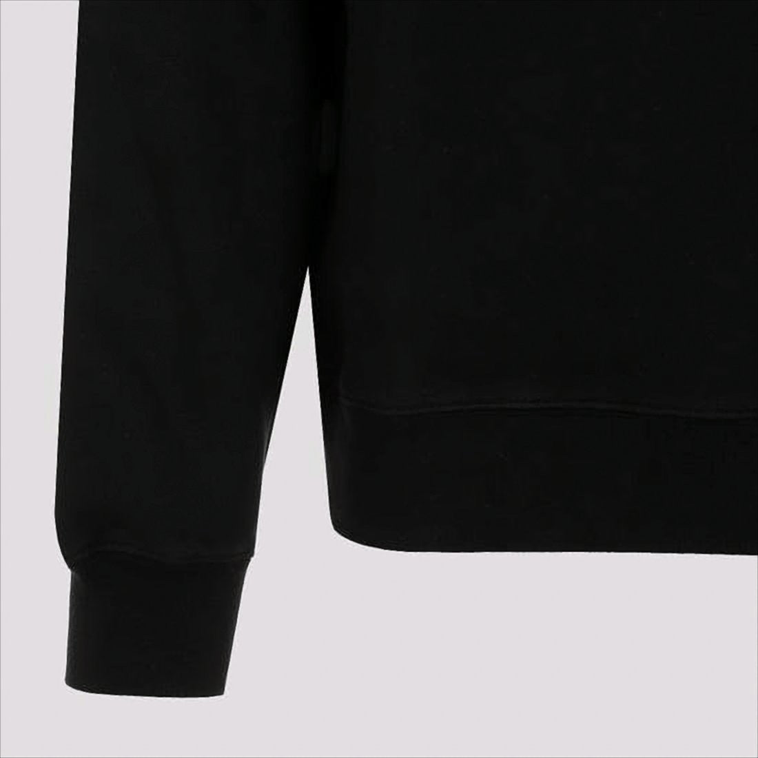 Minimalist Black Hoodie with Subtle Text Patch