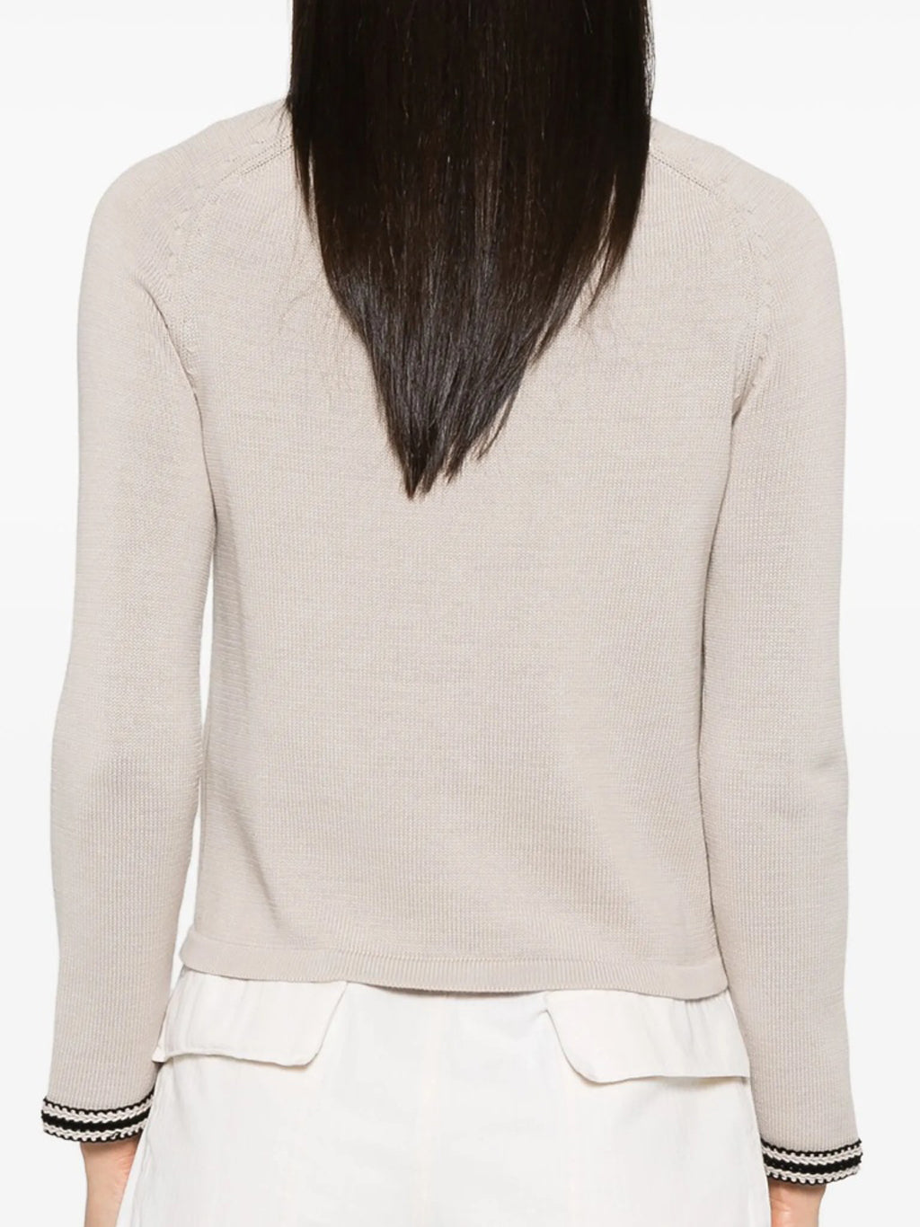 Refined Knit Cardigan with Contrast Trim