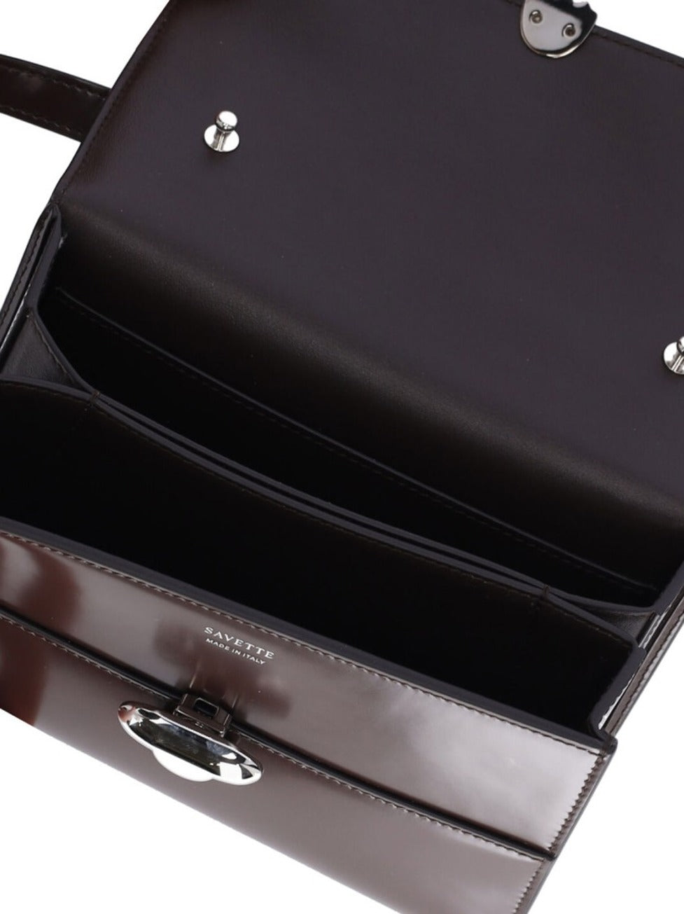 Crossbody Bag In Dark Brown Hammered Leather