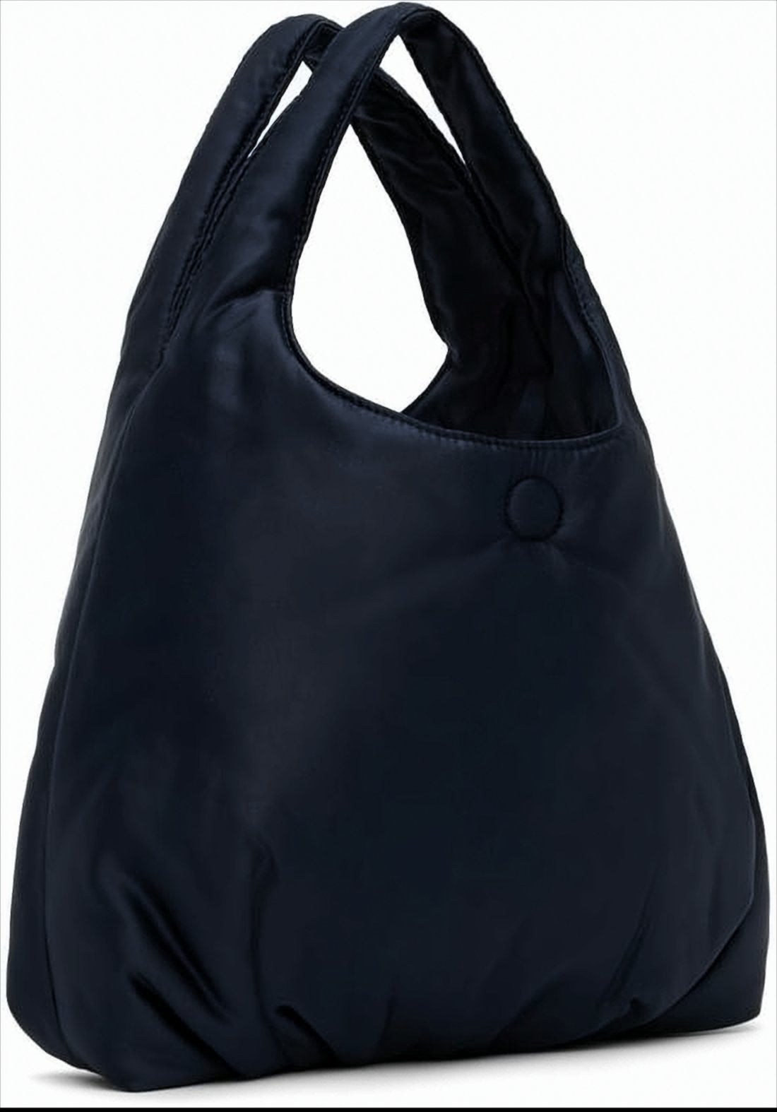 Padded Black Tote Bag with Voluminous Shape
