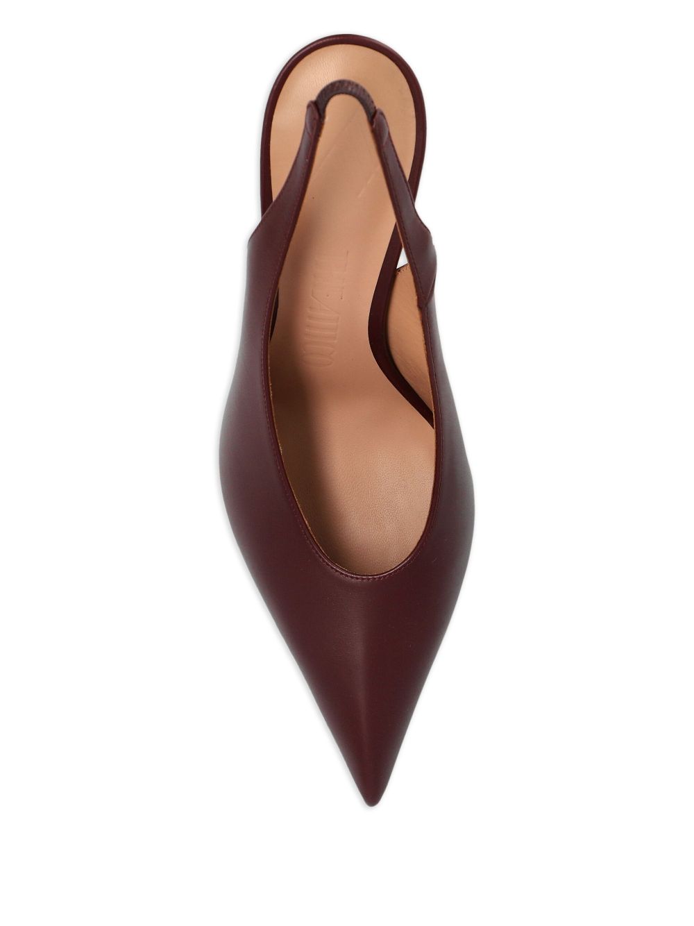 Slingback Pumps in Smooth Purple Calf Leather