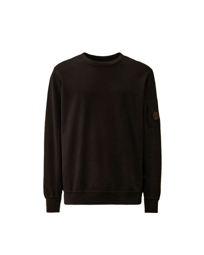 Black Fleece Sweatshirt With Iconic Lens Detail