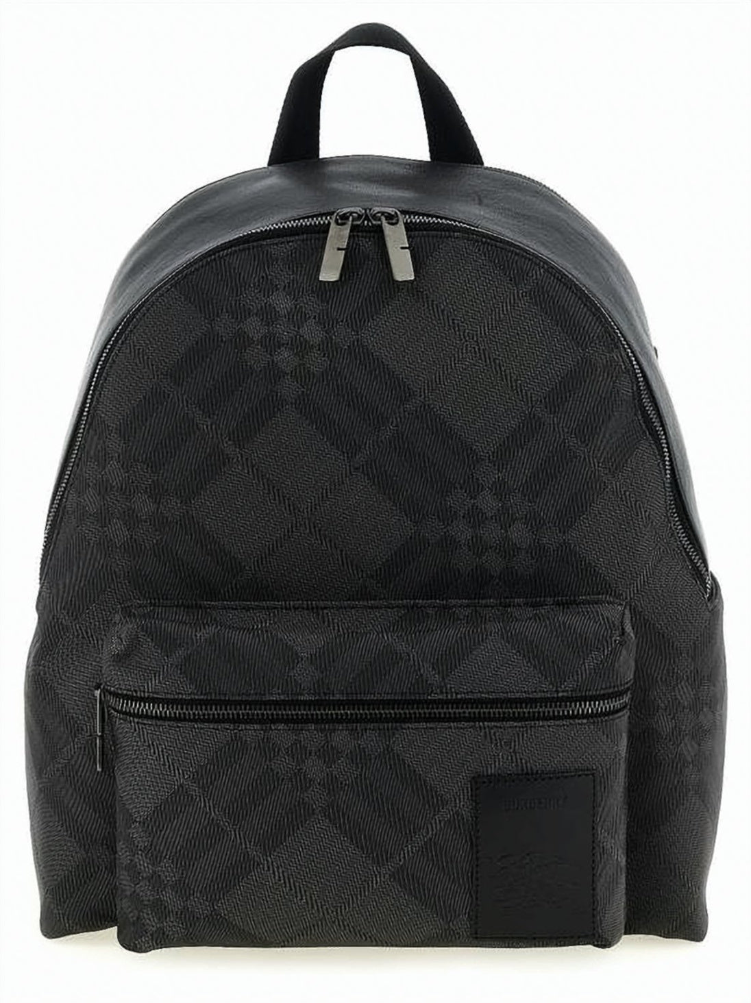 Minimalist Black Backpack with Calf Leather Accents