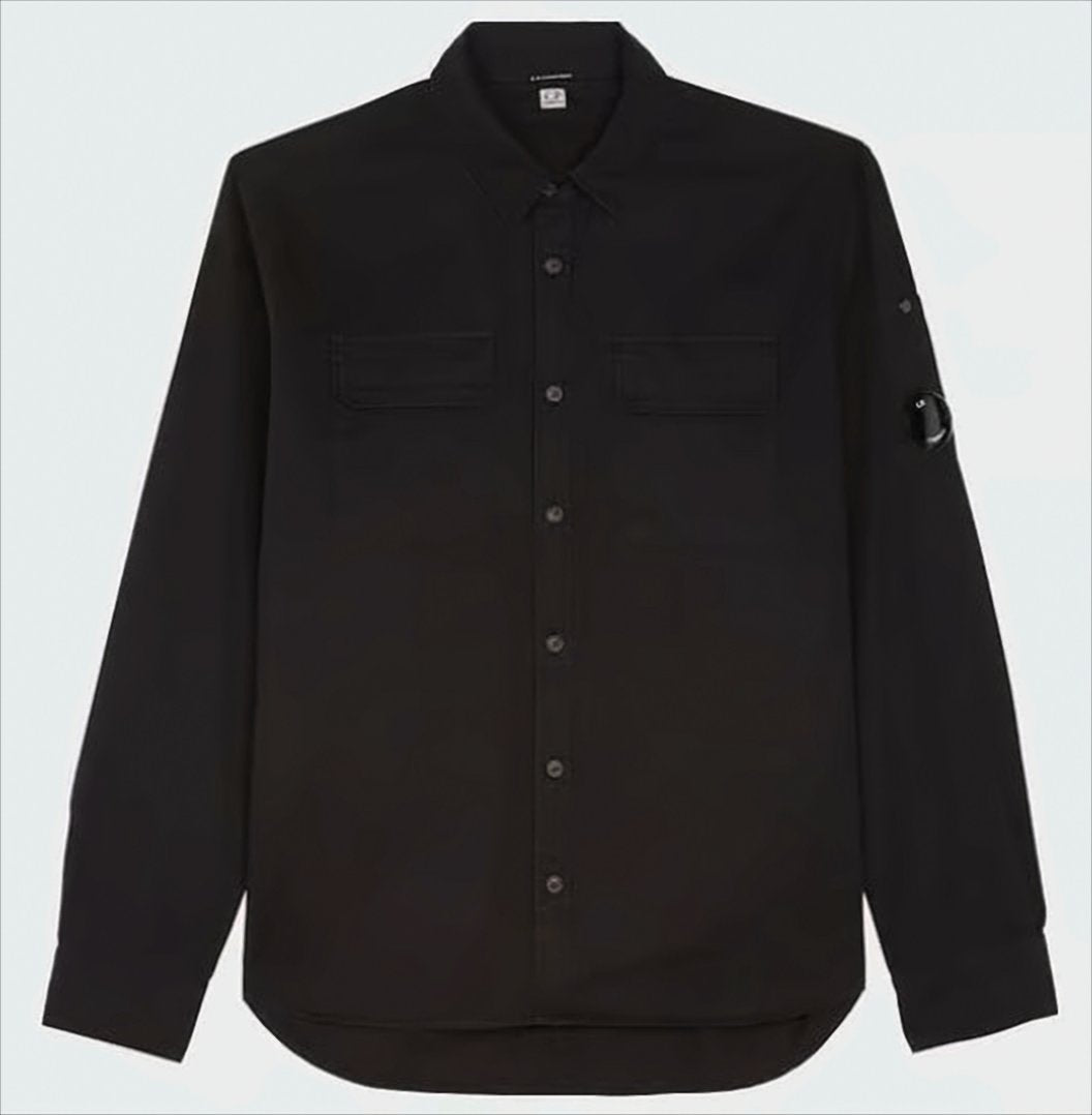 Long-Sleeve Button-Down Shirt with Chest Pockets