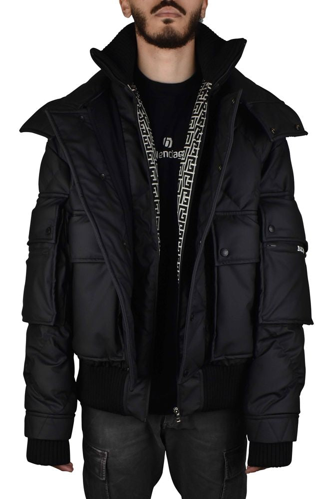 Quilted Down Jacket With Oversized Cut