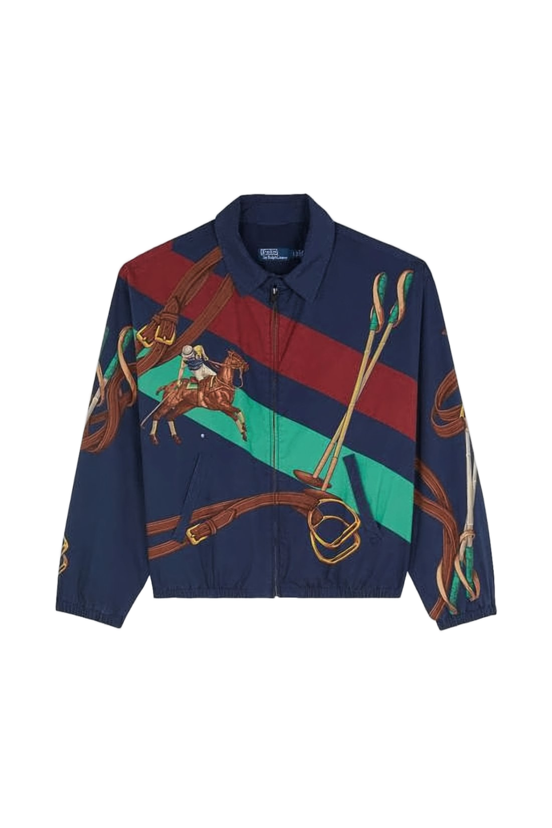 Cropped Jacket with Equestrian Theme