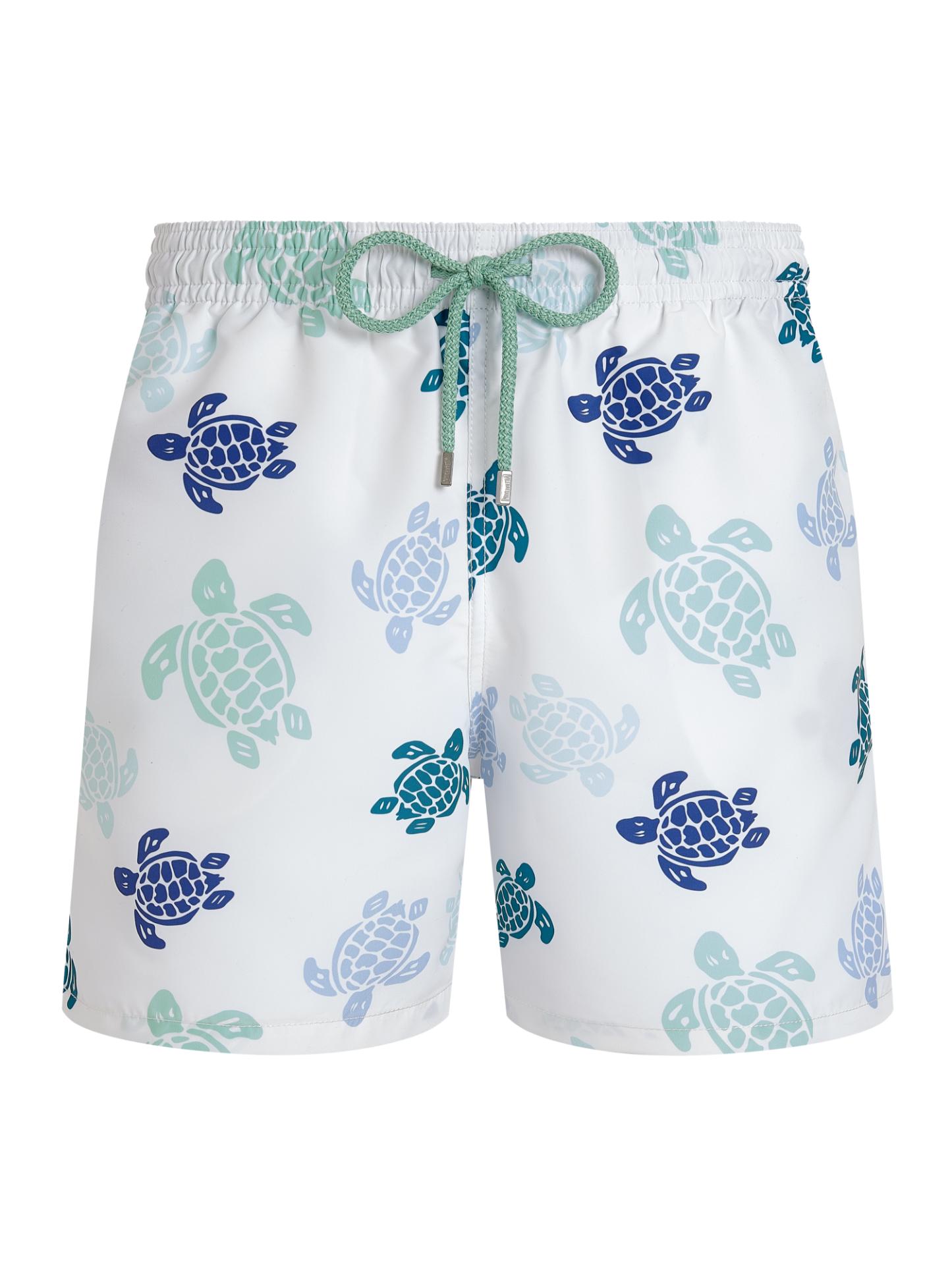 Swim Shorts with Sea Turtle Print