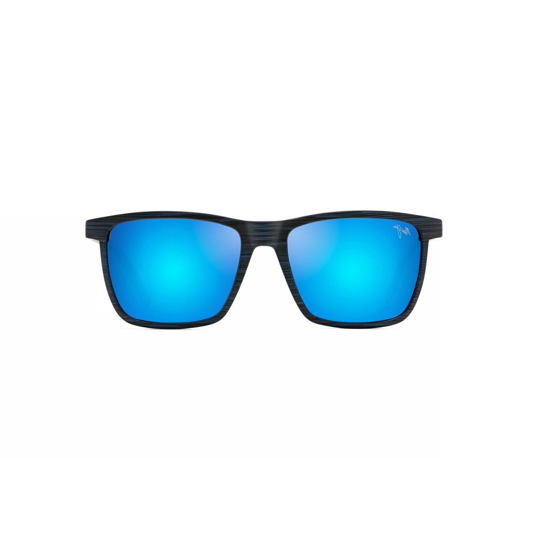 One Way Rectangular Frame Sunglasses with Textured Pattern
