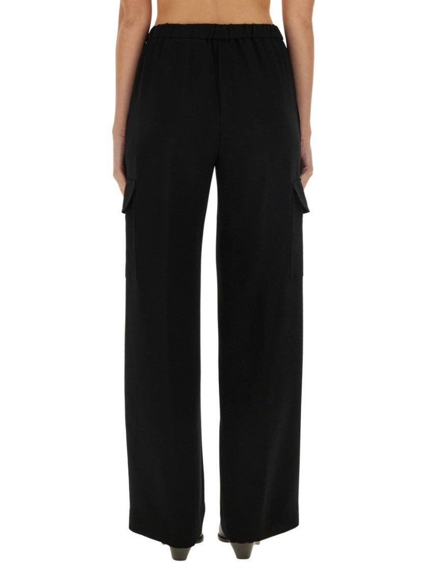 Relaxed-Fit High-Waisted Pants With Side Pockets
