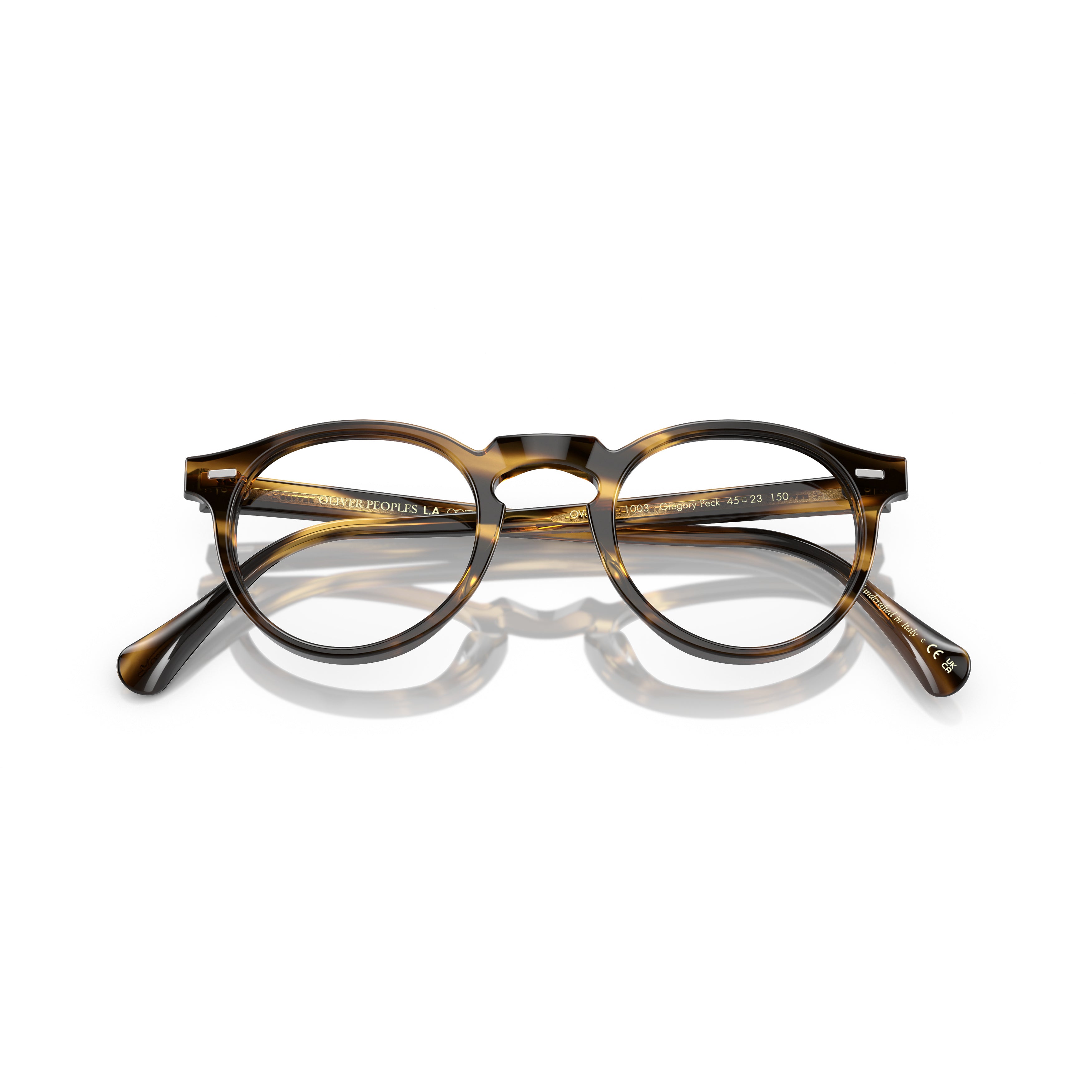 0ov5186 Round Tortoiseshell Acetate Eyeglasses with Keyhole Bridge
